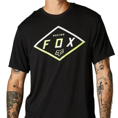T-Shirt Fox Badge Tech Black