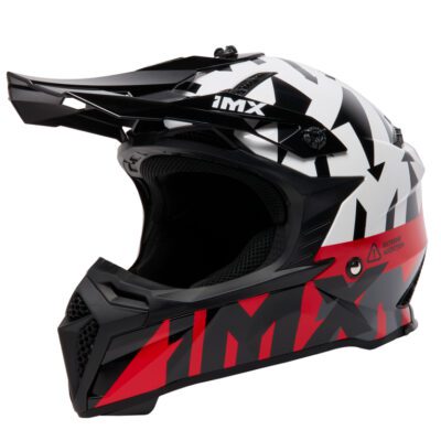 KASK IMX FMX-02 BLACK/WHITE/FLO RED/GREY GLOSS GRAPHIC 2