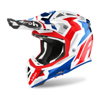 KASK AIROH AVIATOR ACE SWOOP RED/BLUE GLOSS