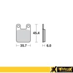 Podstawowe przednie klocki hamulcowe PROX do KTM SX 60/65 ’98-01 7