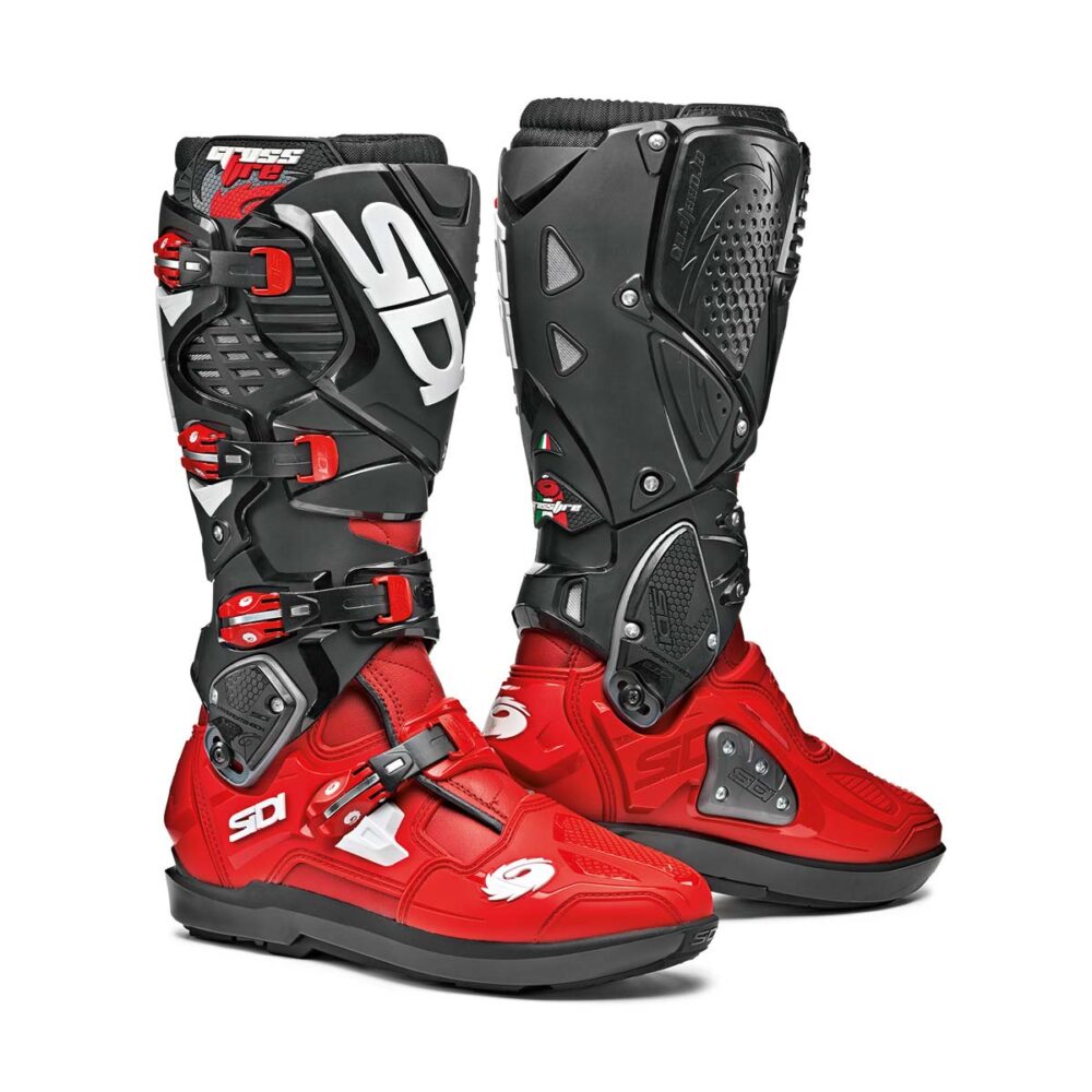 Buty SIDI Crossfire 3 SRS Motocross – Czerwono-Czarne – Wytrzymałość i Styl dla Zawodników 9