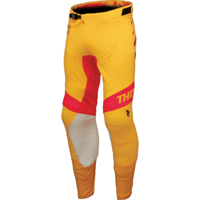Spodnie a crossa Thor Prime Analog czerwono żółte 2