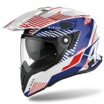 Zdjęcie produktu KASK AIROH COMMANDER BOOST WHITE/BLUE GLOSS 1 (SKU: CM-M18)