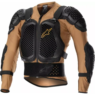 Zdjęcie produktu KOSZULKA Z OCHRANIACZAMI ALPINESTARS BIONIC ACTION V2 SAND/BLACK/TANGERINE 1 (SKU: 255343)