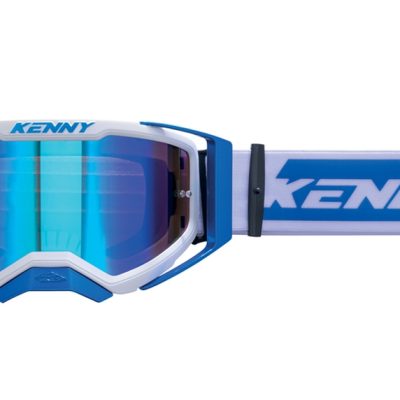 Profesjonalne gogle motocyklowe KENNY RACING Performance EVO 2 kolor niebieski bialy